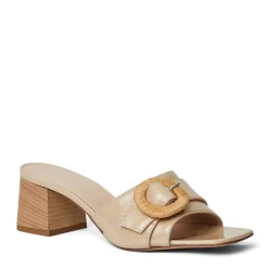 Bruno Magli Page Single Band Sandal Beige Patent Outlet