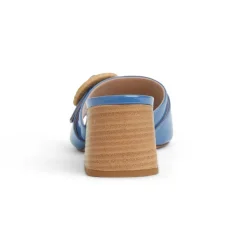 Bruno Magli Page Single Band Sandal Blue Patent Blue Patent Leather Discount