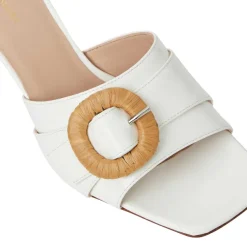 Bruno Magli Page Single Band Sandal White Patent White Patent Leather Sale