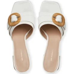 Bruno Magli Page Single Band Sandal White Patent White Patent Leather Sale