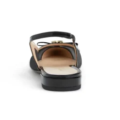 Bruno Magli Pamina Slingback Flat Black Patent Black Patent Leather Clearance