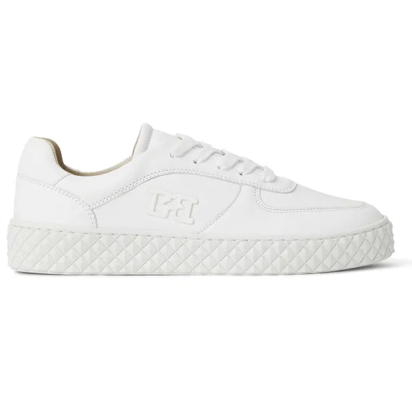 Bruno Magli Paola Platform Sneaker Leather White Outlet