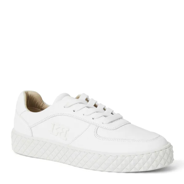 Bruno Magli Paola Platform Sneaker Leather White Outlet