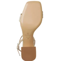 Bruno Magli Phoebe Sandal Patent Beige Clearance