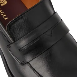 Bruno Magli Raging Leather Penny Loafer Black Hot