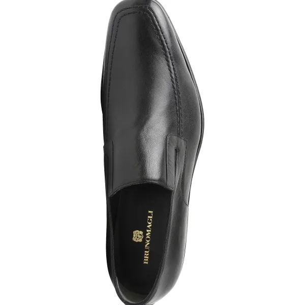 Bruno Magli Raging Leather Slip-On Black Leather Best