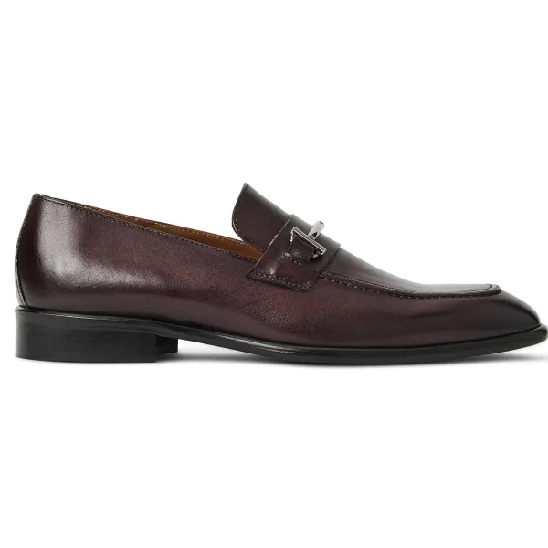 Bruno Magli Sante Double Gore Classic Bit Leather Loafer-Bordeaux Online