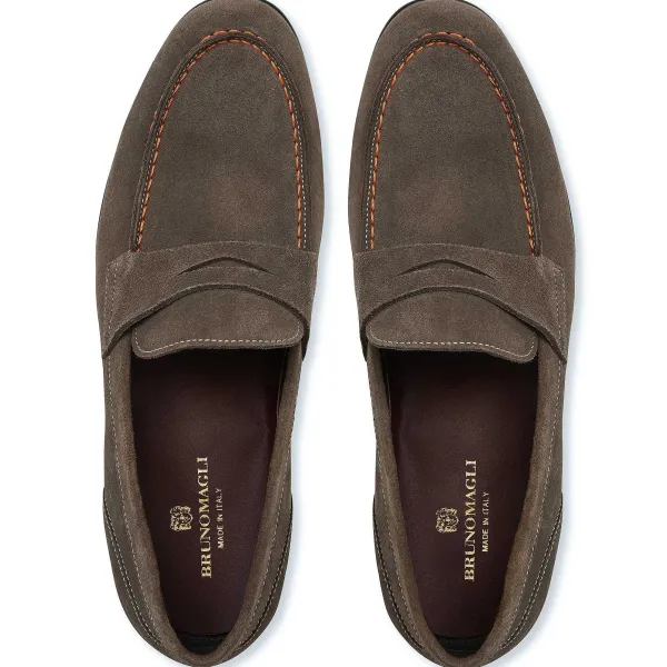 Bruno Magli Silas Suede Loafer Ecru Hot