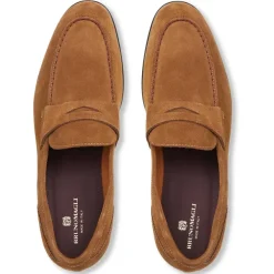 Bruno Magli Silas Suede Loafer - Cognac Cognac Suede Clearance