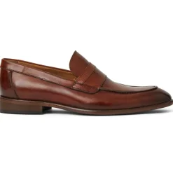 Bruno Magli Silvestro Embosssed Loafer Leather Cognac New