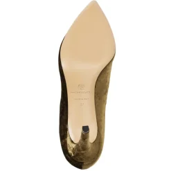 Bruno Magli Telma Pointed Toe Pump- Olive Velvet /Red Velvet Clearance