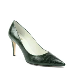 Bruno Magli Telma Snake-Print Leather Pointed-Toe Pump - Emerald Emerald Viper