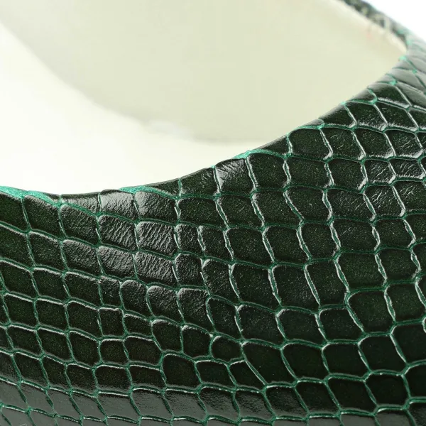 Bruno Magli Telma Snake-Print Leather Pointed-Toe Pump - Emerald Emerald Viper