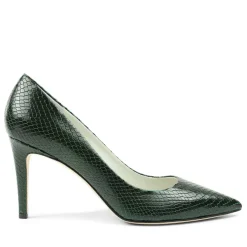 Bruno Magli Telma Snake-Print Leather Pointed-Toe Pump - Emerald Emerald Viper Best