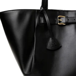 Bruno Magli Tessa Black Calf Tote Black Leather Online