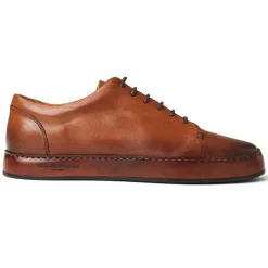 Bruno Magli Trento Leather Court Sneaker Cognac Clearance