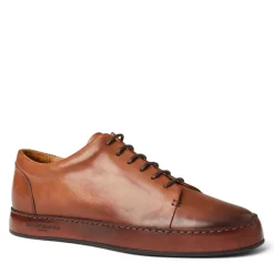Bruno Magli Trento Leather Court Sneaker Cognac Clearance