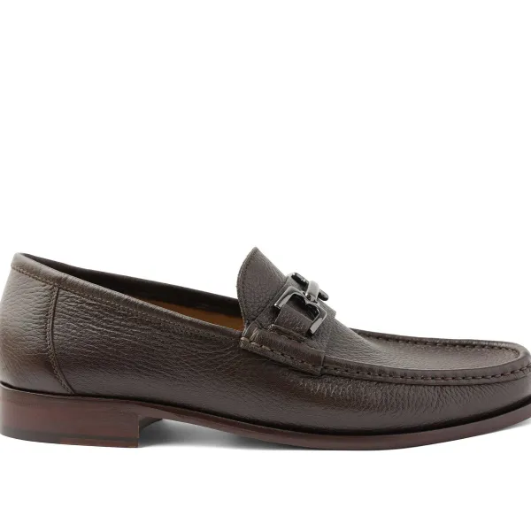 Bruno Magli Trieste Classic Leather Moccasin Dark Brown Cervo Discount