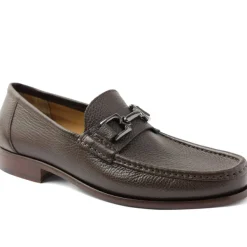 Bruno Magli Trieste Classic Leather Moccasin Dark Brown Cervo Discount