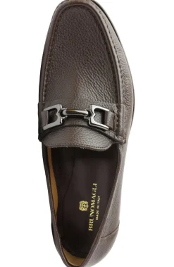 Bruno Magli Trieste Classic Leather Moccasin Dark Brown Cervo Discount