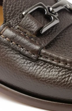 Bruno Magli Trieste Classic Leather Moccasin Dark Brown Cervo Clearance