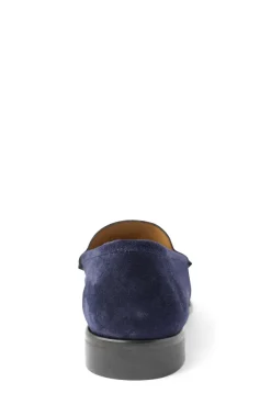 Bruno Magli Trieste Classic Leather Moccasin Navy Suede Outlet