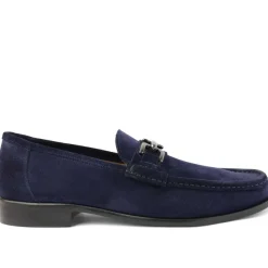 Bruno Magli Trieste Classic Leather Moccasin Navy Suede Best
