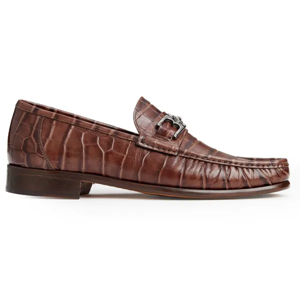 Bruno Magli Trieste Classic Moccasin- Brown Croc Brown Croc-Print Leather Online