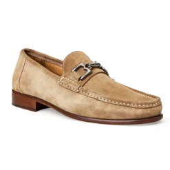 Bruno Magli Trieste Classic Suede Moccasin Taupe Suede Sale