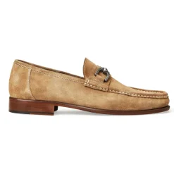 Bruno Magli Trieste Classic Suede Moccasin Taupe Suede Discount