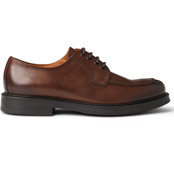 Bruno Magli Tyler Split Toe Leather Oxford Cognac New
