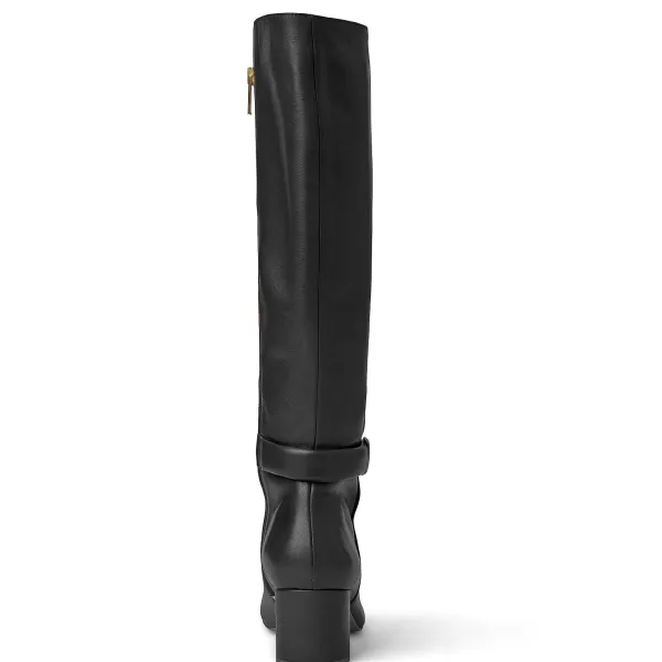 Bruno Magli Victoria Tall Shafted Leather Boot Black New