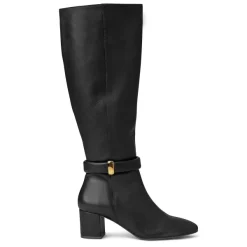 Bruno Magli Victoria Tall Shafted Leather Boot Black New