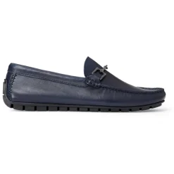 Bruno Magli Xander Casual Leather Driving Moccassin Navy Clearance