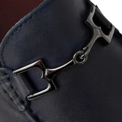 Bruno Magli Xander Casual Leather Driving Moccassin Navy Clearance