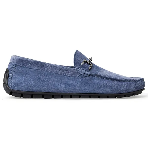 Bruno Magli Xander Casual Suede Driving Moccasin-Light Blue Light Blue Suede Hot