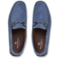 Bruno Magli Xander Casual Suede Driving Moccasin-Light Blue Light Blue Suede Hot