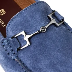 Bruno Magli Xander Casual Suede Driving Moccasin-Light Blue Light Blue Suede Hot