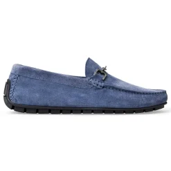 Bruno Magli Xander Casual Suede Driving Moccasin-Light Blue Light Blue Suede Hot