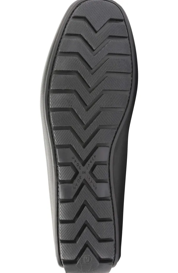 Bruno Magli Xander Leather Driving Moccasin - Black Black Leather Clearance