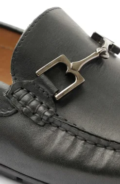 Bruno Magli Xander Leather Driving Moccasin - Black Black Leather Clearance