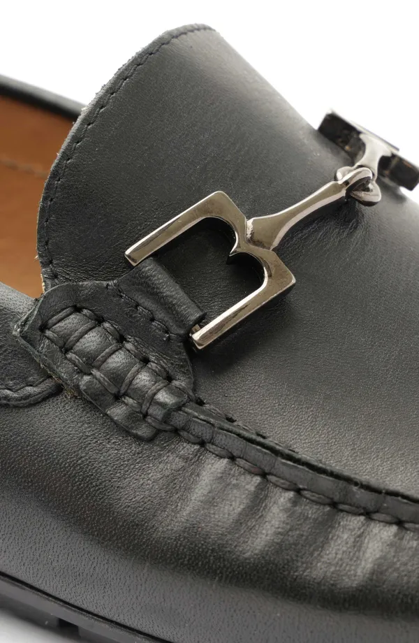 Bruno Magli Xander Leather Driving Moccasin - Black Black Leather Clearance