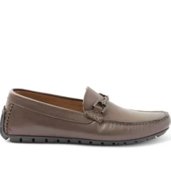 Bruno Magli Xander Leather Driving Moccasin - Brown Dark Brown Clearance