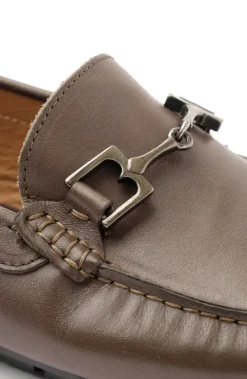 Bruno Magli Xander Leather Driving Moccasin - Brown Dark Brown Clearance