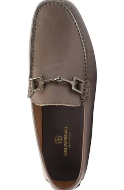 Bruno Magli Xander Leather Driving Moccasin - Brown Dark Brown Clearance