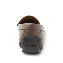 Bruno Magli Xander Leather Driving Moccasin - Brown Dark Brown New