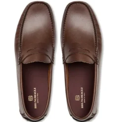 Bruno Magli Xane Casual Leather Driving Moccassin-Brown / New