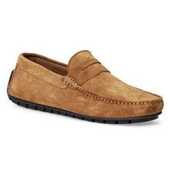 Bruno Magli Xane Casual Suede Slip-On Driving Moccasin-Cognac Cognac Suede New