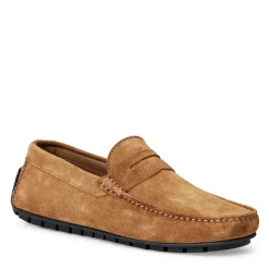 Bruno Magli Xane Casual Suede Slip-On Driving Moccasin-Cognac Cognac Suede New