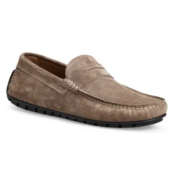 Bruno Magli Xane Casual Suede Slip-On Driving Moccasin-Taupe Taupe Suede Clearance